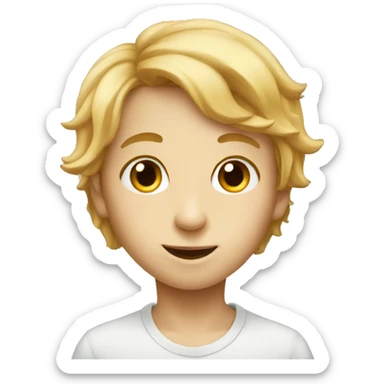 kid with long nose sticker