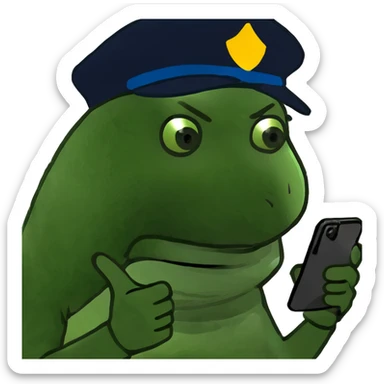 Man looking for a phone but it's in his hand  sticker