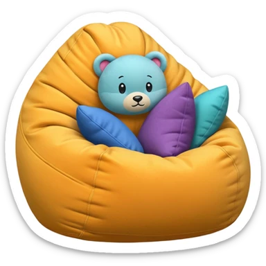 bean bag chair sticker
