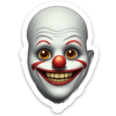 Creepy smile clown sticker
