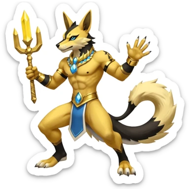 Electrike-Anubis-Lucario-Zeraora-fusion (full body) sticker