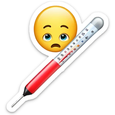 sick child, thermometer with high temperature sticker