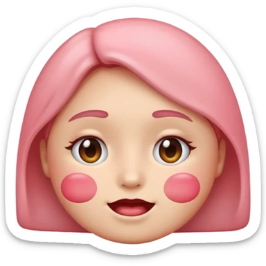 Make a blushed cheeks emoji  sticker