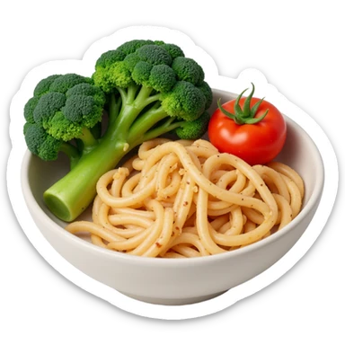 Meal broccoli chicken and tomato  sticker