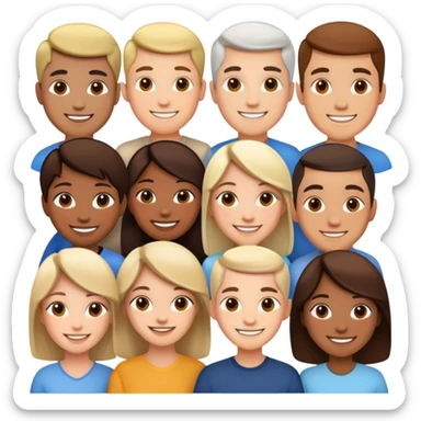 group of diverse people sticker
