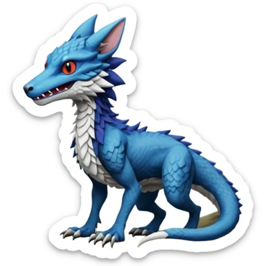 Epic complex detailed aesthetic-scenic-Fakémon-Trico-Sergal-Vernid-creature sticker