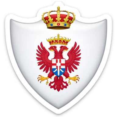 Make an emoji use the serbian flag but put into the flag the actual logo of republika srpska in it sticker