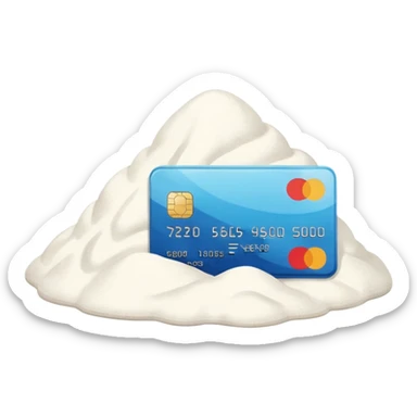 white flour with creditcard sticker