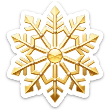 Gold snowflake sticker