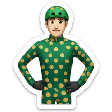 paul townend jockey dark green polka dot sticker