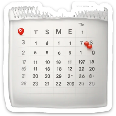 Calendar with December 8th marked on it sticker