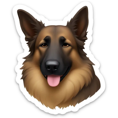 Belgian shepherd dog sleeping sticker