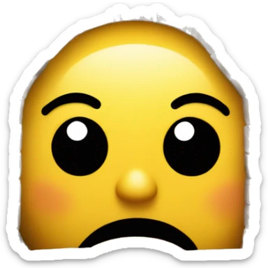 unhappy smiley hiding behind a long horizontal brick wall sticker