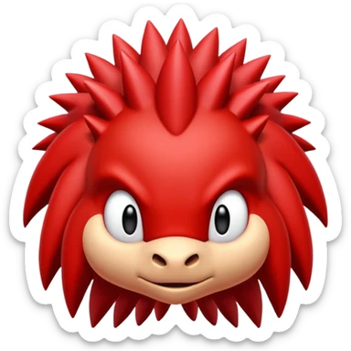 Sonic the hedgehogs friend knuckles sticker