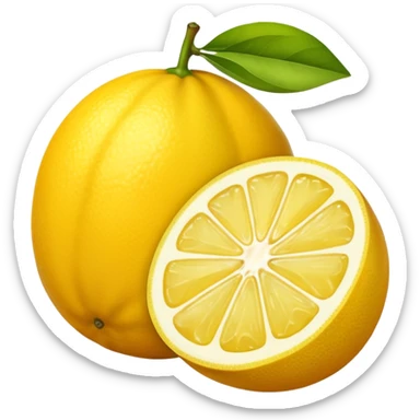 citron dont un a moitie coupe sticker