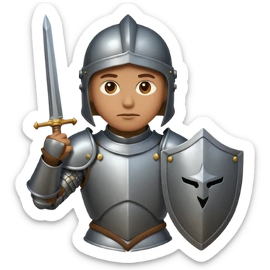 An emoji representing the ironman challenge event for an mmorpg player who crafts everything themselves the hard way, and does not buy or sell items in-game. sticker