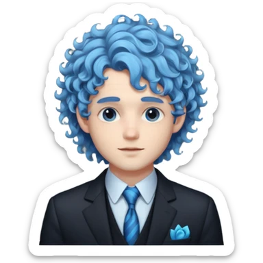 ethereal-pastel-transparent-translucent-gorgeous-spectral-dark-greyish-whitish-gloomy-man-with-blue-curly-hair-with-a-beautiful-black-suit sticker