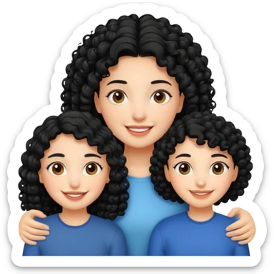a pretty bratz fair girl with curly black hair with another girl bestfriend sticker