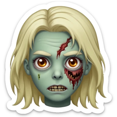 Faça um emoji de zumbi que se pareça comigo. sticker