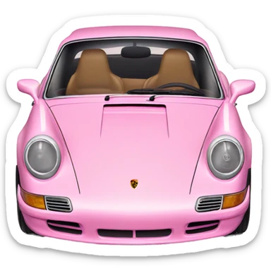 pink porsche sticker