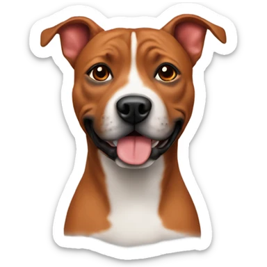 Staffy red dog sticker