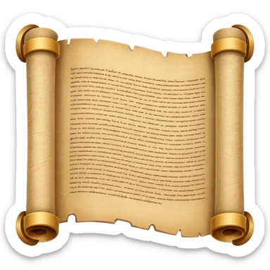 stylish papyrus scroll sticker