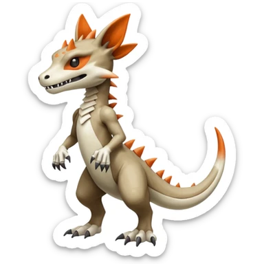 Shiny Koraidon-Marowak-Gabite-Fakémon-hybrid-creature (full body)  sticker
