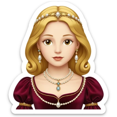 Renaissance lady  sticker