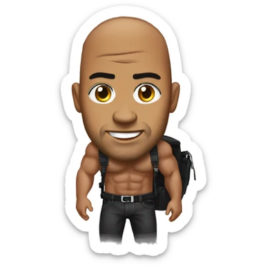 The Rock with a Fanny Pack sticker