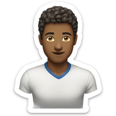 portrait of a young man that’s very fit sticker