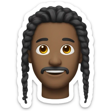 A man with dread and braces  sticker