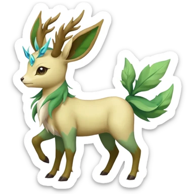 Sawsbuck-Leafeon-Amaura-Virizion-fusion (full body) sticker