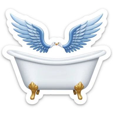 Bathtub with wings sticker