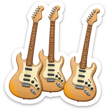 wooden electro guitars sticker