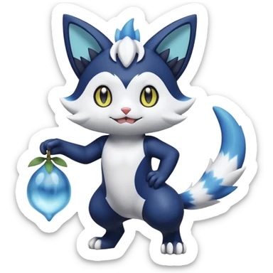Sprigatito-Meowstic-Floragato-Meowscarada-Torracat-Pokémon-Fakémon-hybrid-fusion-creature (full body) sticker