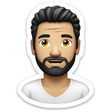 White Guy with Canon Eos SL3 Camera & Black Hair sticker