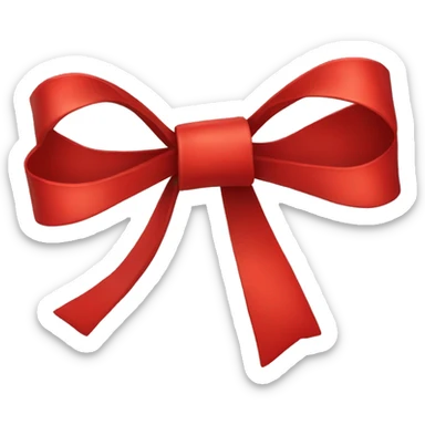 Red bow sticker