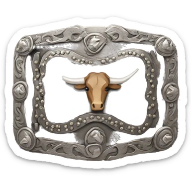 rodeo belt buckle  sticker