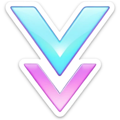 holographic purple checkmark sticker