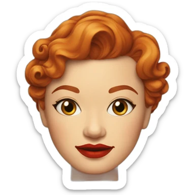 22 years old Red head simone signoret sticker