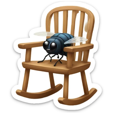 fly in a rocking chair  sticker