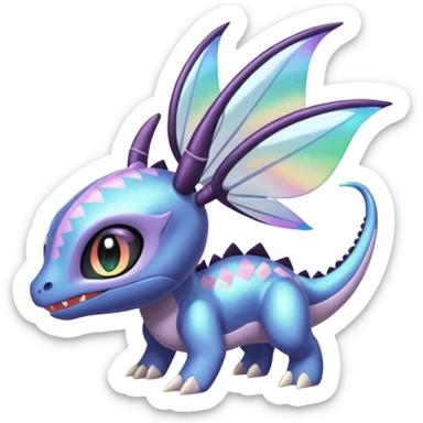 Meloetta-Cresselia-Palkia-Spyro-Toothless-Stitch-Fakémon-creature-hybrid sticker