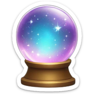 crystal ball sparkles sticker