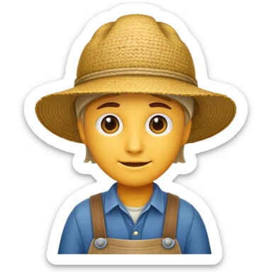 farmer hat sticker