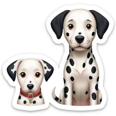 Dalmatian And Dobermann together sticker