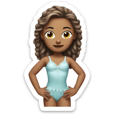 A ballerina wearing a swimsuit  sticker