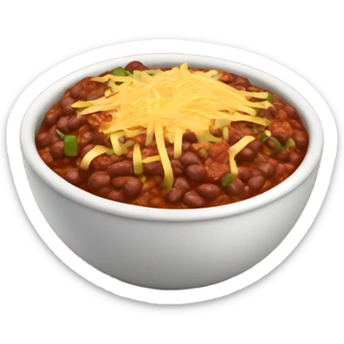 A bowl of chili steaming sticker