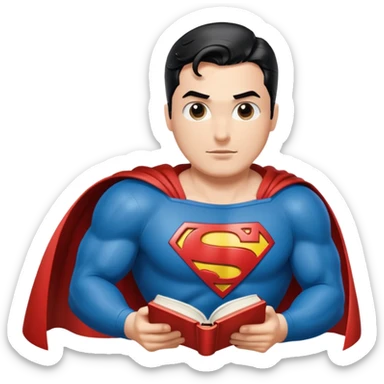 A book with Superman comics sticker