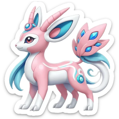 Meloetta-Sylveon-Dialga-Suicune-Palkia-fusion sticker