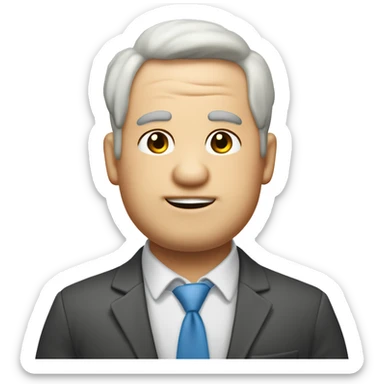 creame un emoji de un varon de 25 años casi gordito de piel blanca y con cabello rulo un poco ge  sticker